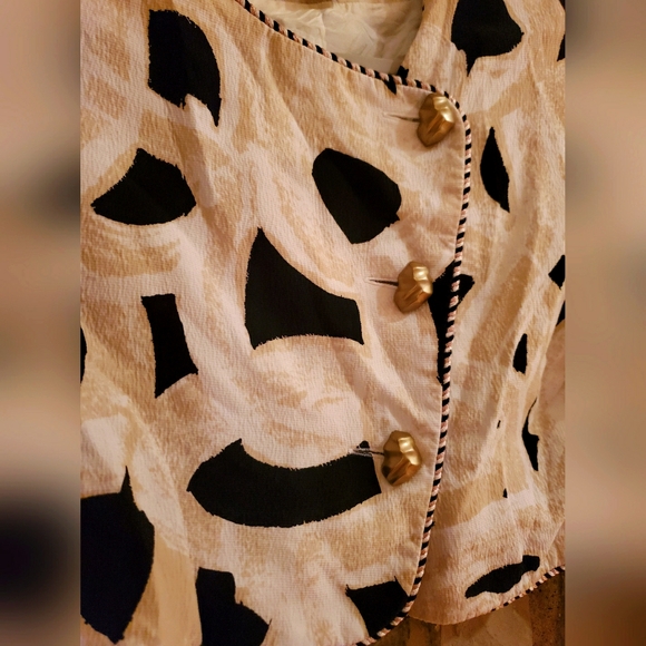 Saks Fifth Avenue - Vintage Silk Cropped Jacket - Picture 4 of 9